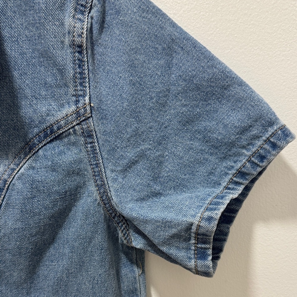 Forever 21 Y2K Light Blue Zip-Up Denim Dress Size M - Picture 4 of 5